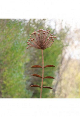 Metallblume "ELOISE", Rost, zum Stecken