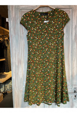 Organic Moshiki Kleid O-142 blüemli-grün