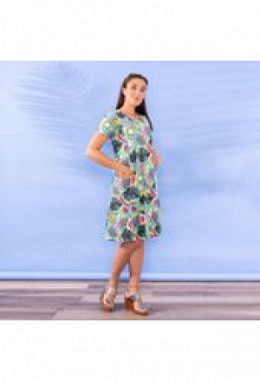 Organic Moshiki Kleid T-104 türkis