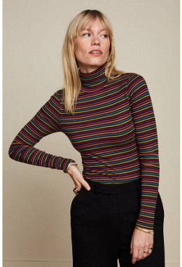 KingLouie 08326 Rollneck Top Rolla Stripe