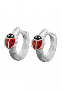 Creole Marienkäfer rot, Silber 925