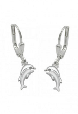 Ohrhänger Delfinpaar Silber 925