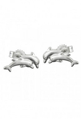 Ohrstecker Delfinpaar Silber 925