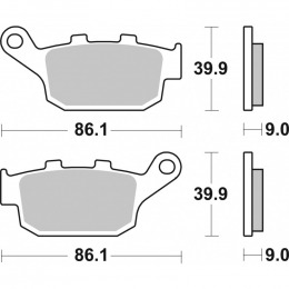 SBS Bremsbeläge hinten Sinter