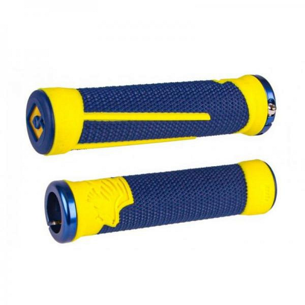Poignées ODI AG-2 Lock-On Yellow/Blue