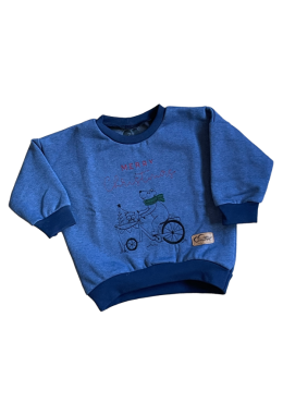 Oversized Pulli Bär mit Weihnachtsbaum, Grösse 74