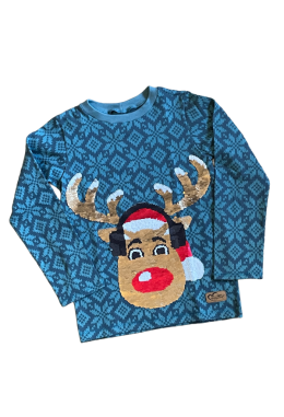 Langarmshirt Renntier, Grösse 116