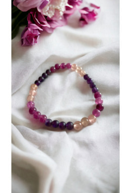 Amethyst, Erdbeerquarz & Lepidolith