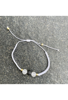 Lava & Bergkristall mit 925 Silber