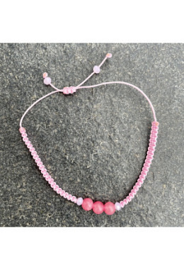 Argentinischer Rhodochrosit & Glasperlen