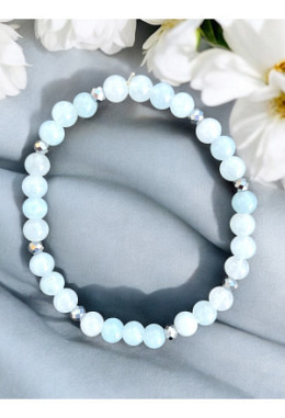 Aquamarin 6mm & Silizium 4mm