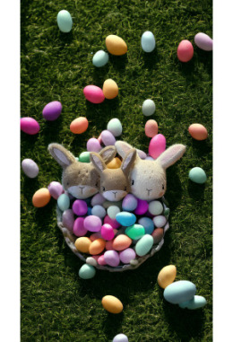 Hase weiss mit Nuscheli und / oder Rasselscheibe