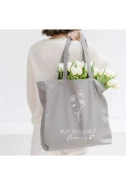 Baumwolltasche "Buy yourself flowers"