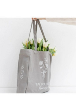Baumwolltasche "Buy yourself flowers"