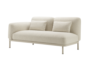 CORAL 2-er Sofa L Links Alu Dove wette..
