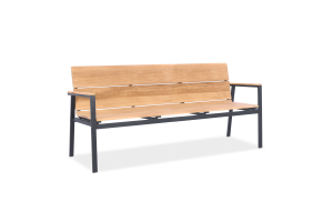 ORION Alu Bank mit Rücken 180x63x86.5H..