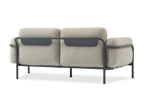 CORAL 2-er Sofa Alu anthrazit wetterfest