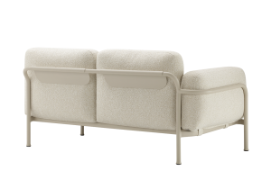 CORAL 2-er Sofa L Links Alu Dove wette..