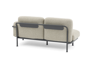 CORAL 2-er Sofa L Links Alu anthrazit ..