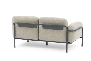 CORAL 2-er Sofa L Rechts Alu anthrazit
