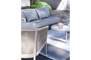 BOLOGNA 4-teiliges Lounge Set Alu Dove..