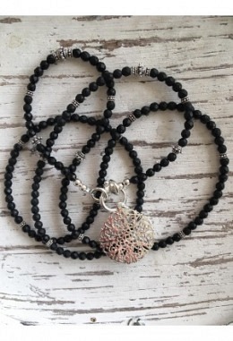 Halskette Onyx Silber