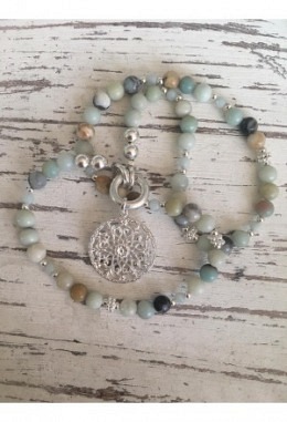 Halskette Amazonit Kurz 1