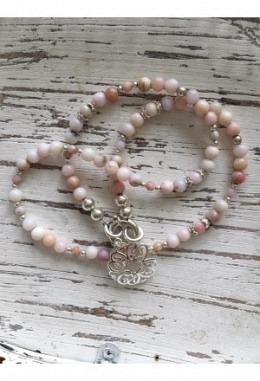 Halskette Opal rosa kurz