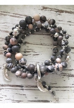 4er Armband Rhodonit