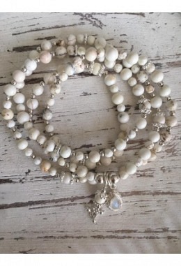 Wickelarmband 4er Dendriten-Jaspis