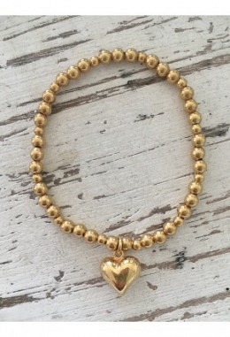 Armband Silber vergoldet mit Herz