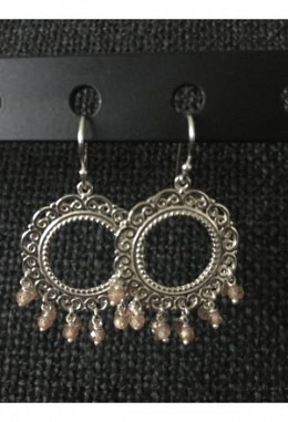 Ohrhänger Mandala Zirkon Champagner