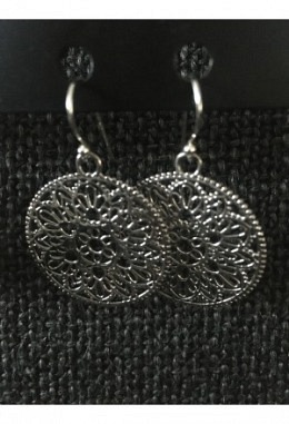 Ohrhänger Blume rund