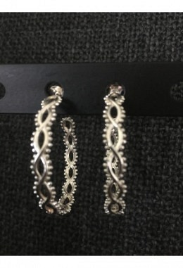 Ohrstecker Creolen geflochten