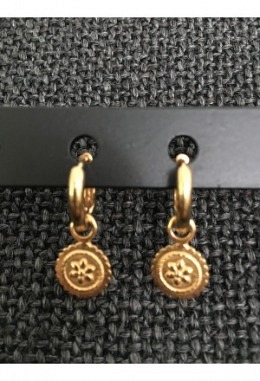 Creolen 11mm Blumenplakette