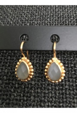 Ohrhänger Tropfen mittelgross Mondstei..
