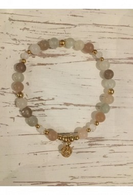 Armband Mondstein Silber vergoldet mit..