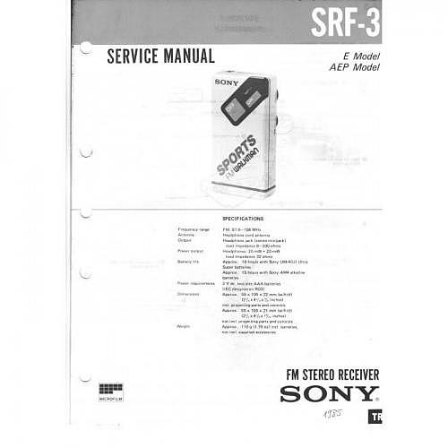 Service-Manual Sony SRF-3