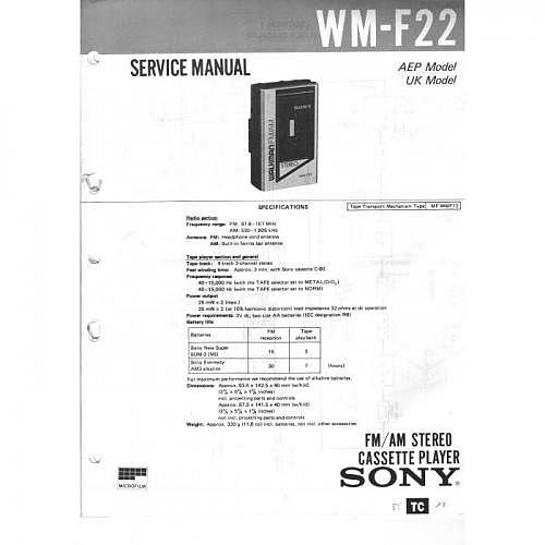Service-Manual Sony WM-F22