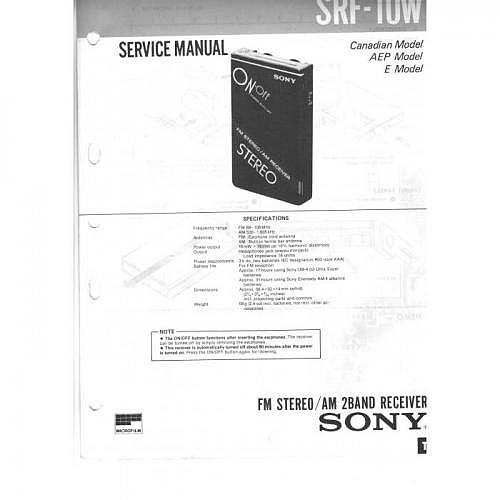 Service-Manual Sony SRF-10W
