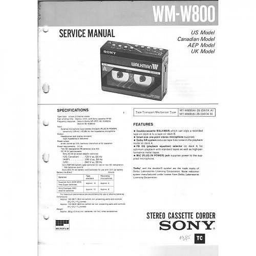 Service-Manual Sony WM-W800
