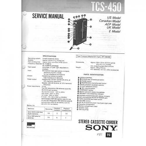 Service-Manual Sony TCS-450