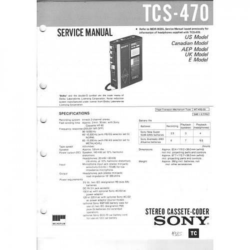 Service-Manual Sony TCS-470