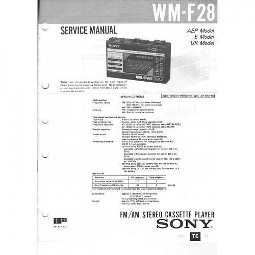 Service-Manual Sony WM-F28