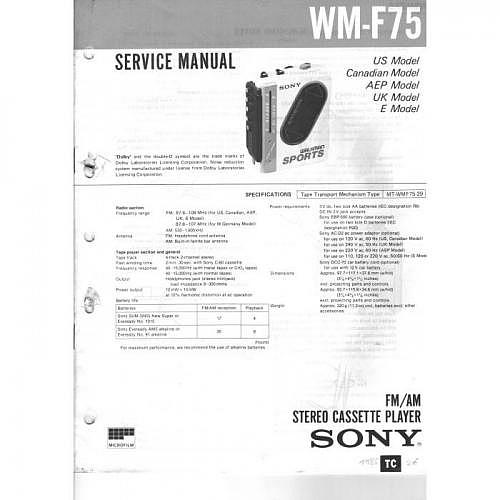 Service-Manual Sony WM-F75