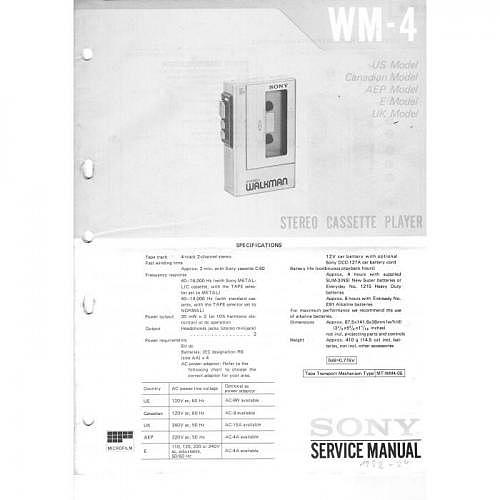 Service-Manual Sony WM-4