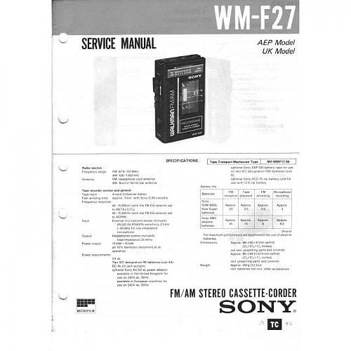 Service-Manual Sony WM-F27
