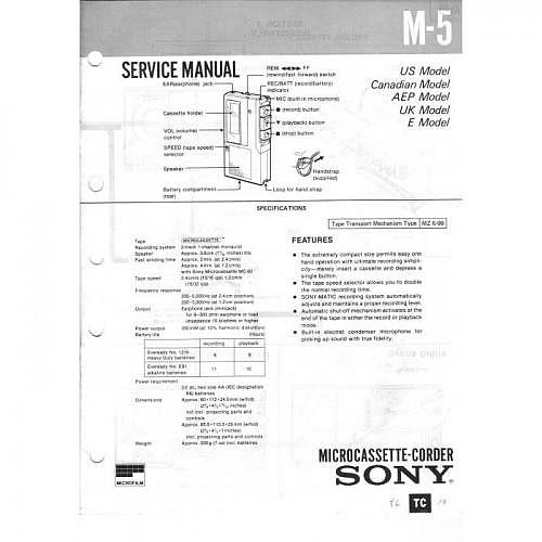 Service-Manual Sony M-5