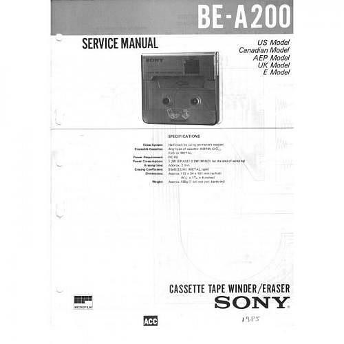Service-Manual Sony BE-A200