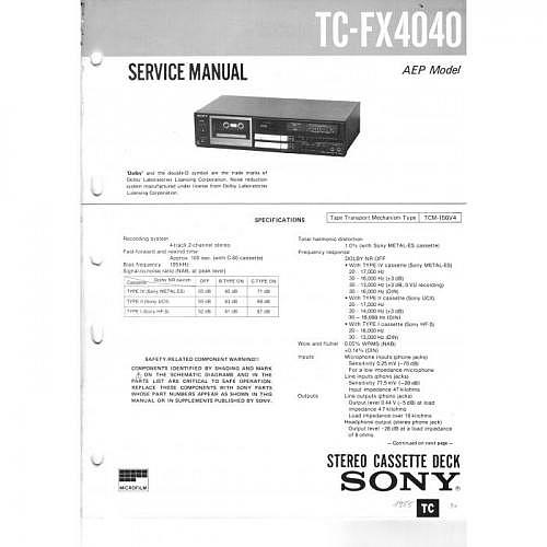 Service-Manual Sony  TC-FX4040